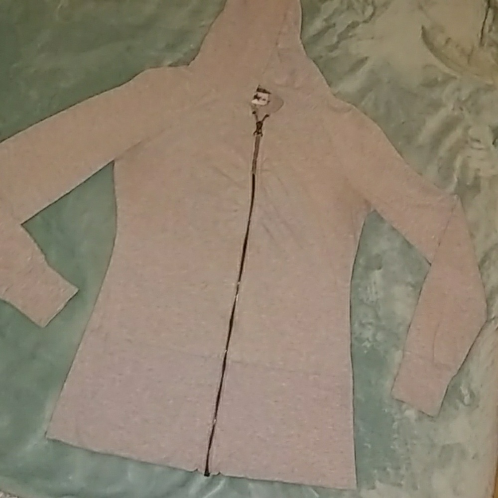 Stretch Light weight Gray zip hoodie One Step Up